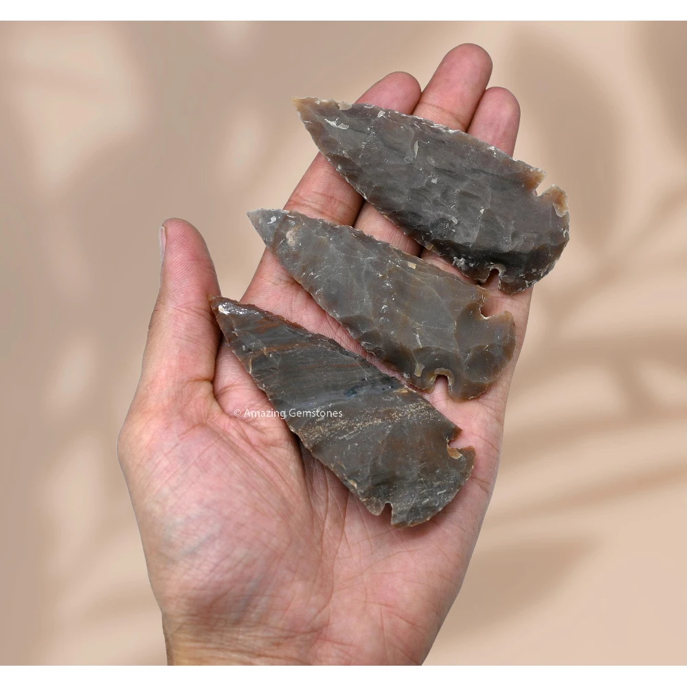 Fancy Jasper Crystal Arrowhead - 3" to 4" (3 Pieces)