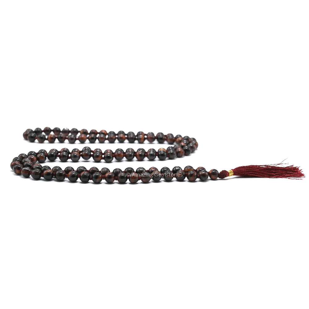 Red Tiger Eye Mala (Hand Knotted)