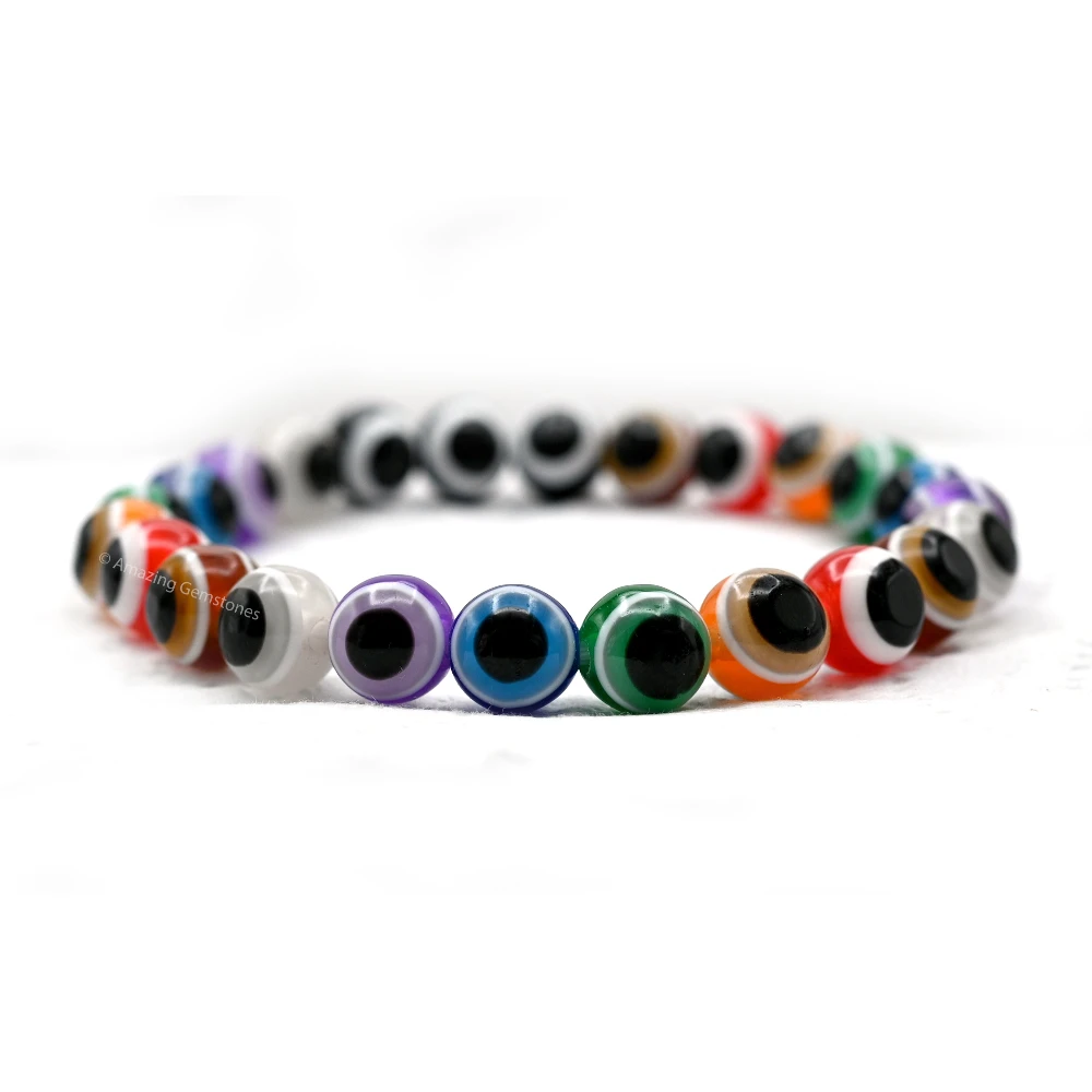 Multi Evil Eye Bracelet (1 By 1 Beads)