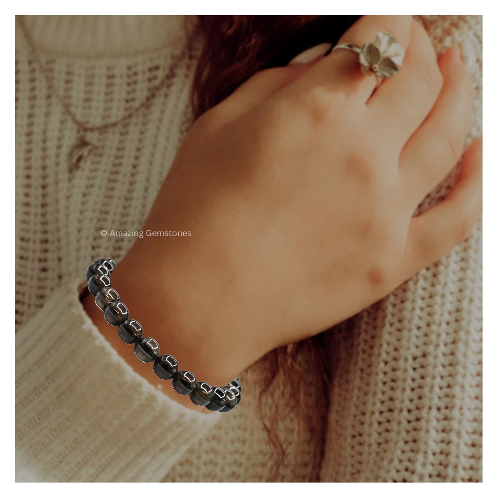 Smoky Quartz Bracelet (Adjustable)