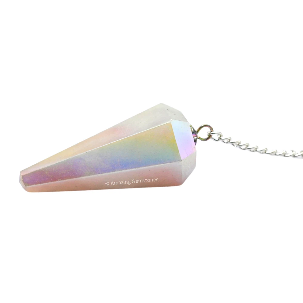 Angel Aura Rose Quartz Pendulum
