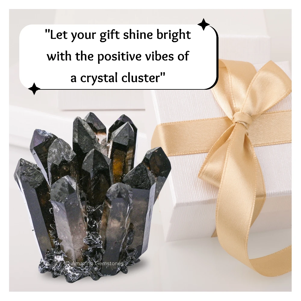 Smoky Quartz Natural Crystal Cluster