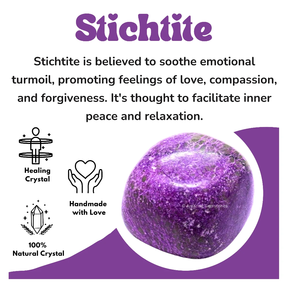 Tumbled Stichtite Stone Crystals (1 oz)