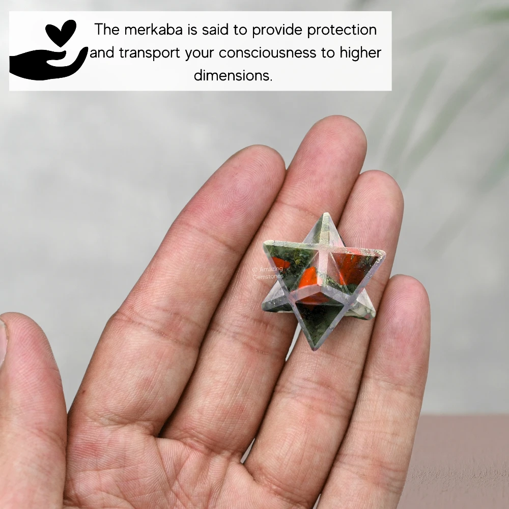 African Bloodstone Merkaba (15-20mm)