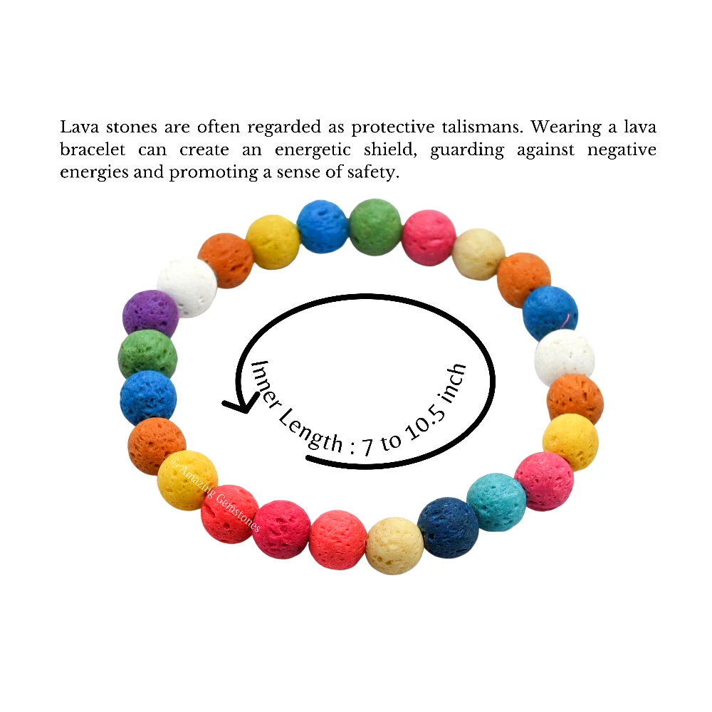 Multi Lava Bracelet (Strechable)