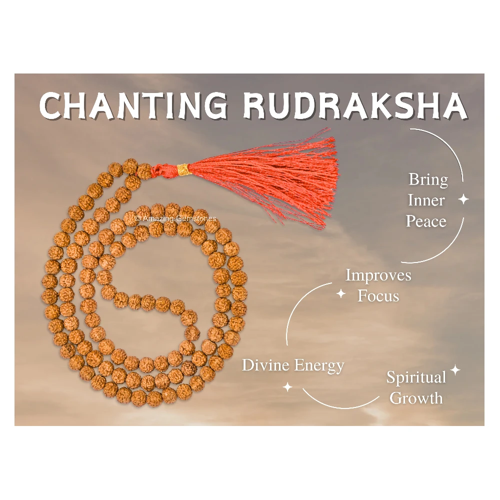 6mm Rudraksha Mala (Without Knot)
