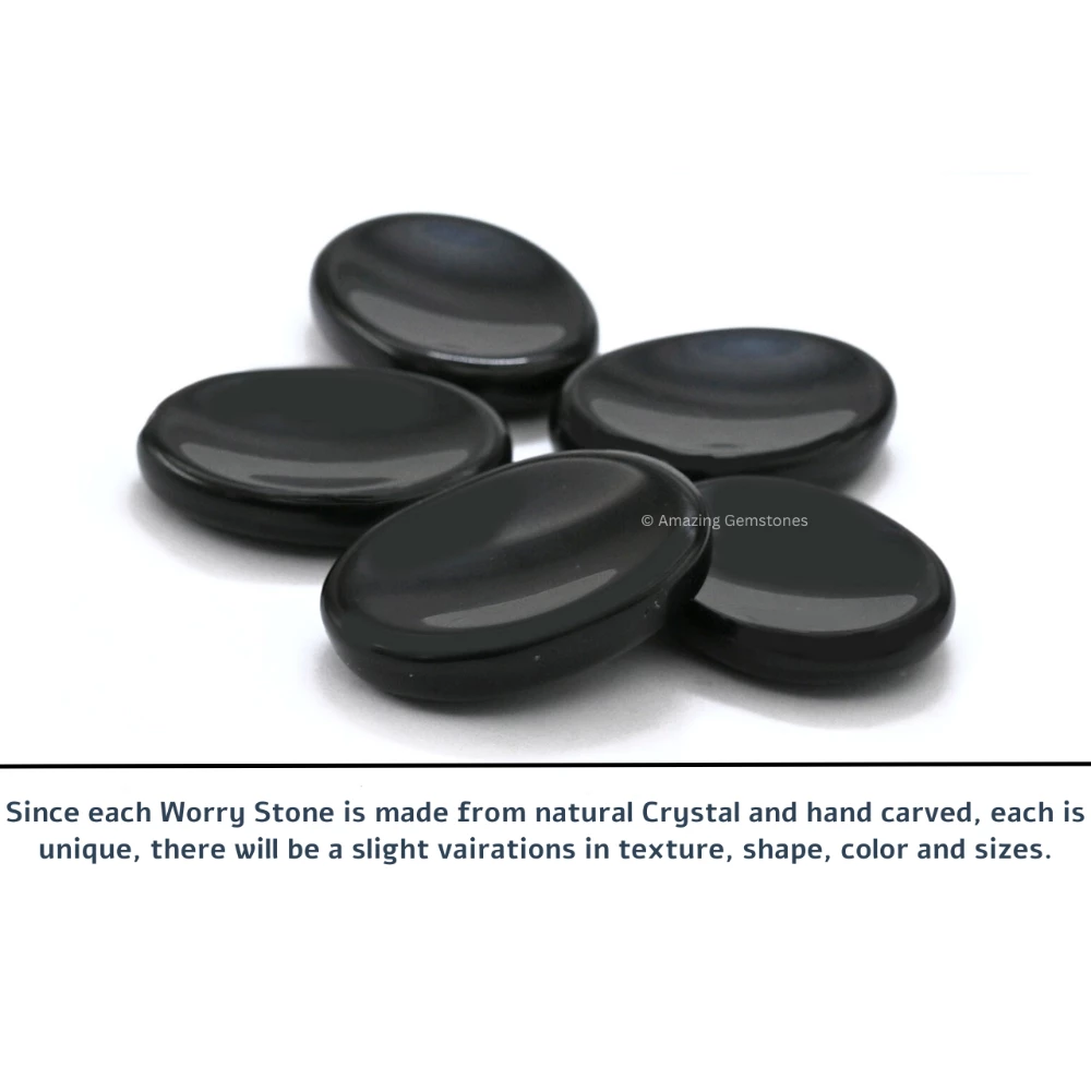 Black Tourmaline Worry Stone