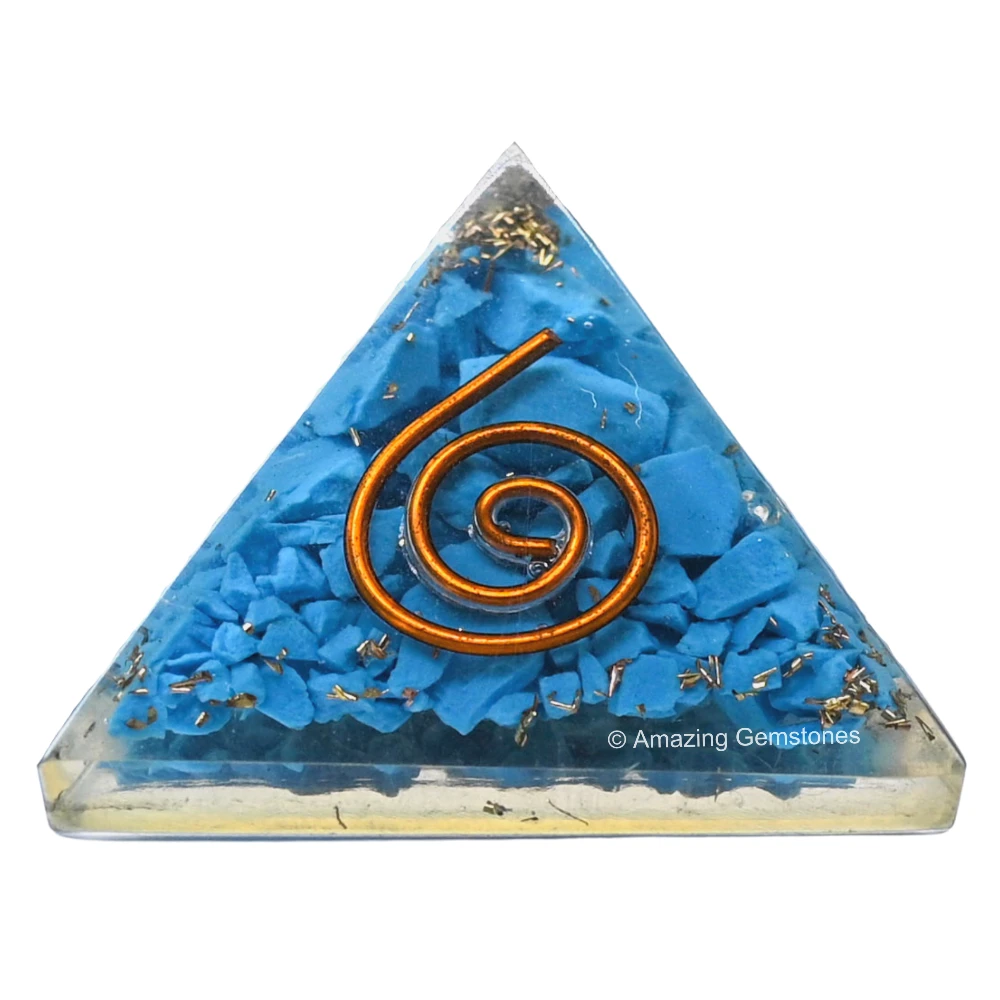 Turquoise Orgone Pyramid - Mini
