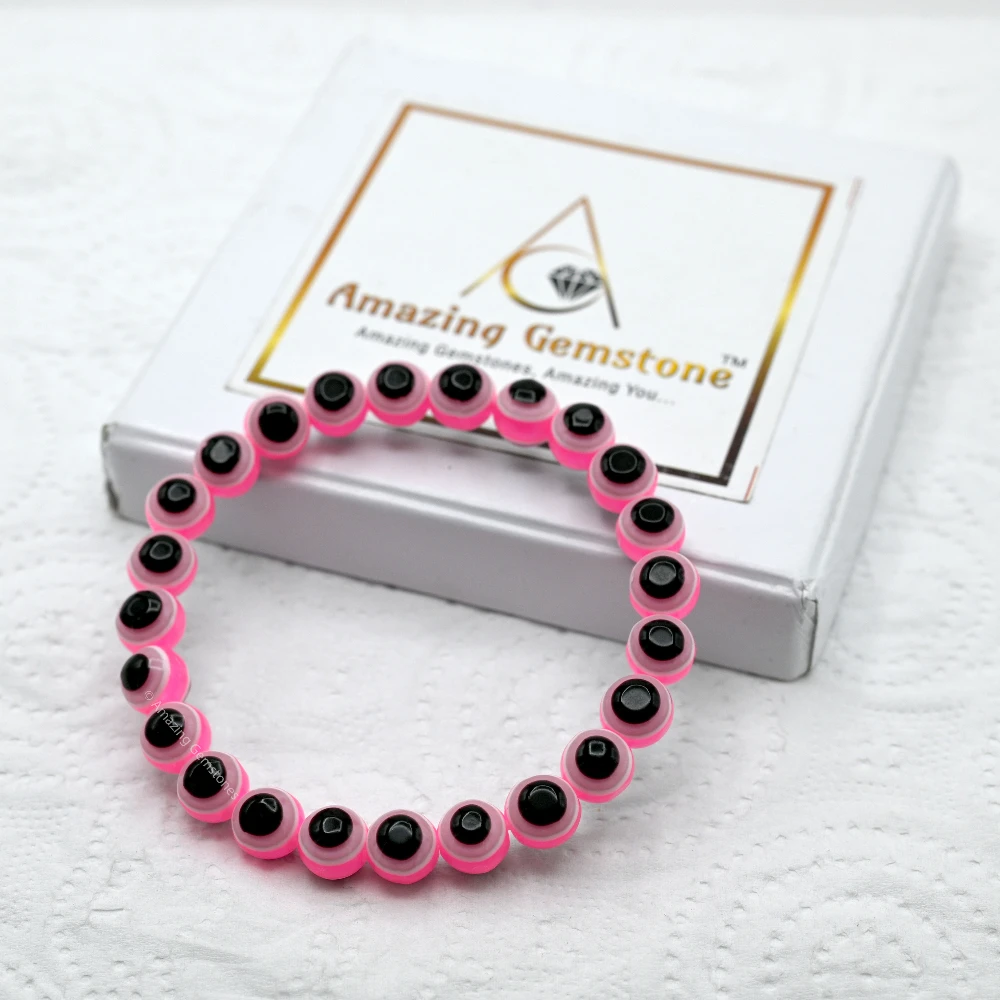 Hot Pink Evil Eye Bracelet