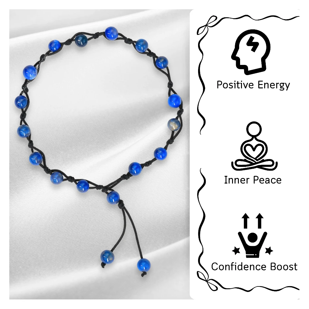 Lapis Lazuli Anklet (Hand Knotted)