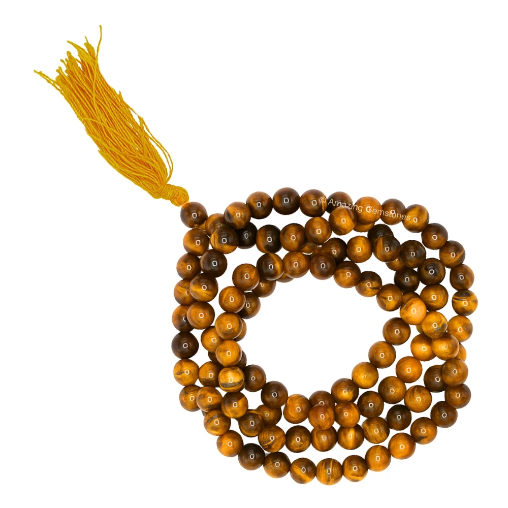 Tiger Eye Mala (Without Knot)