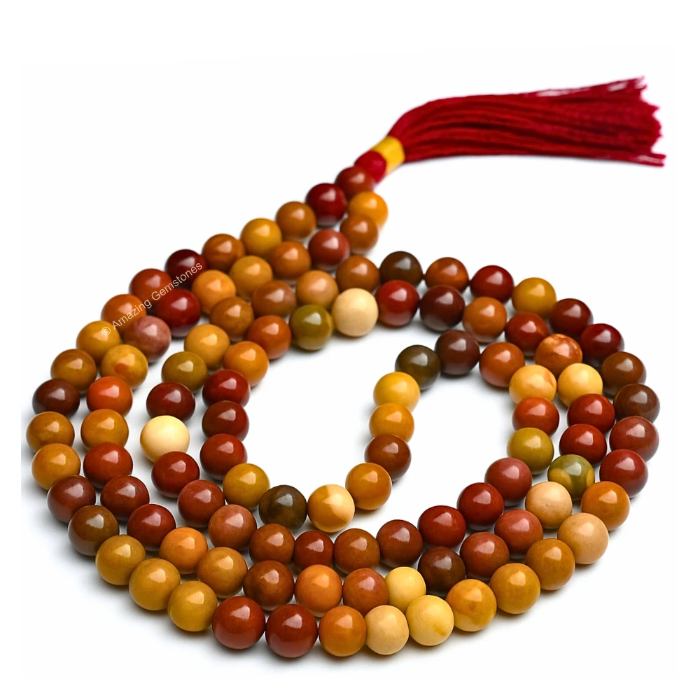 Mookaite Jasper Mala (Without Knot)