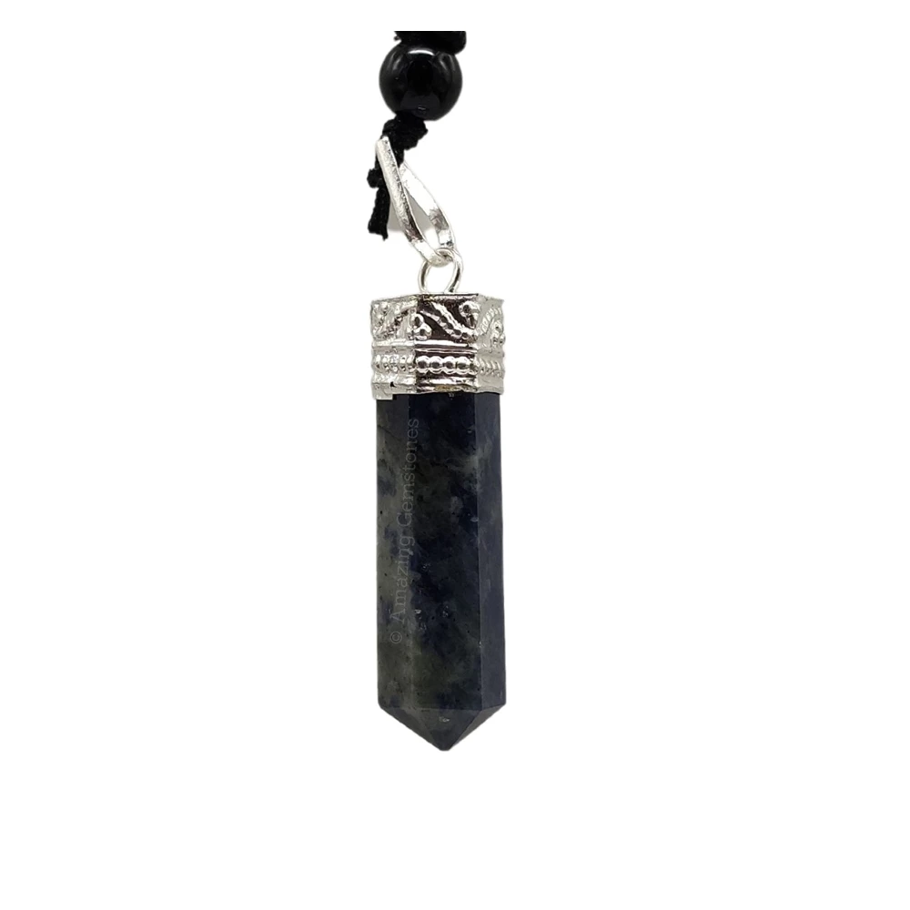 Iolite Necklace - Pencil Point (Silver)