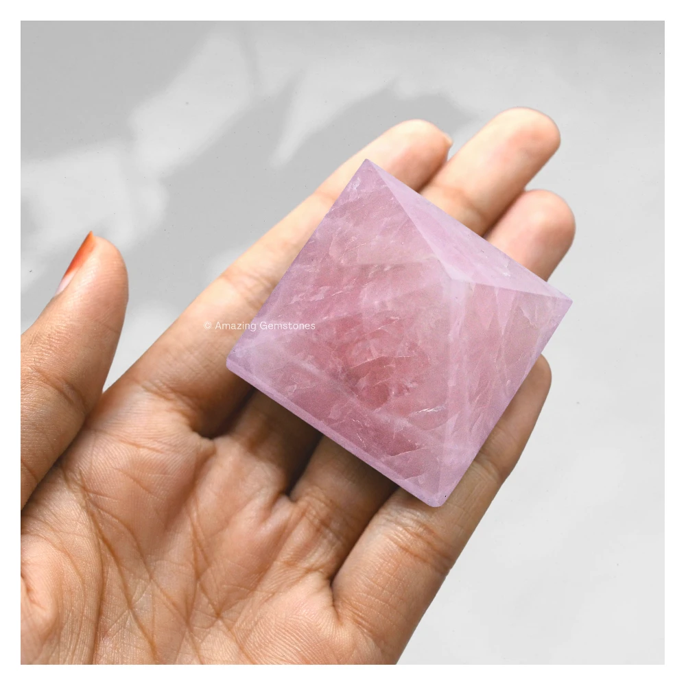 Rose Quartz Pyramid (1.5 Inch)