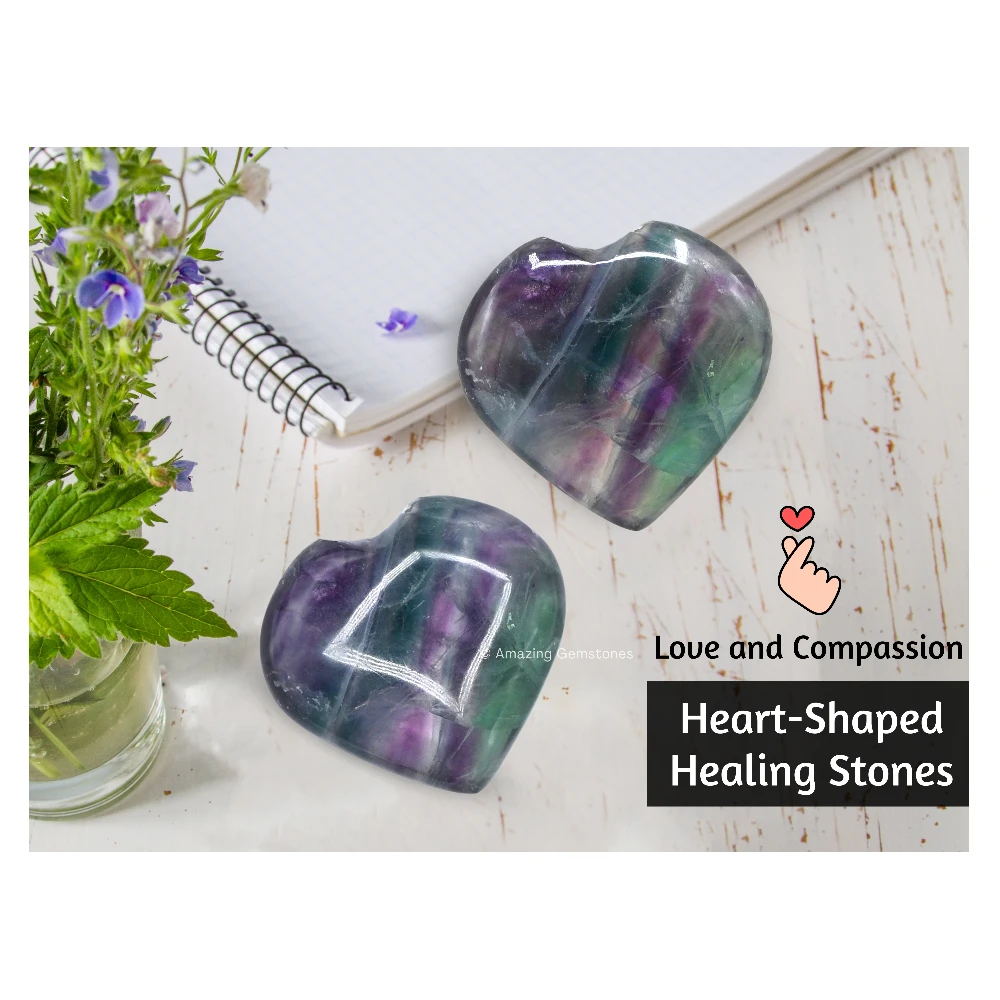 Purple Fluorite Heart