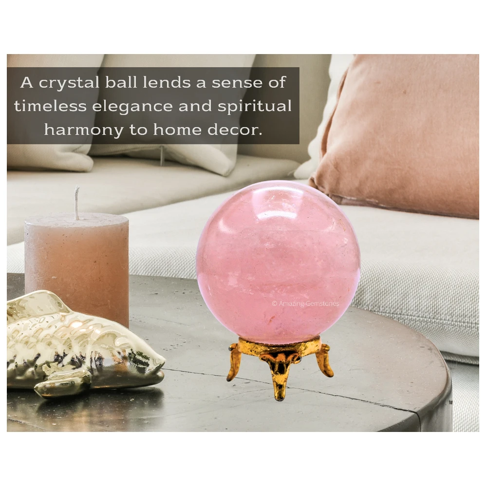 Large Rose Quartz Sphere (2.5 Inch)