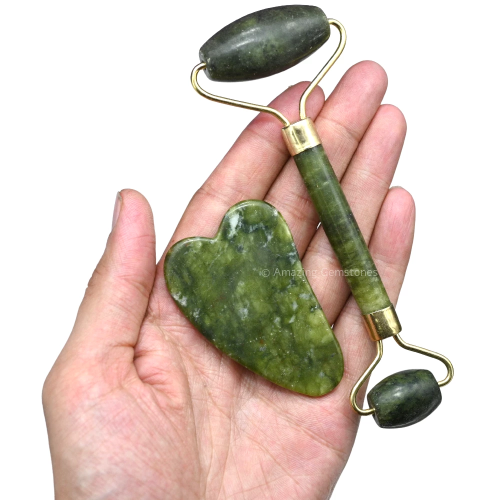 Jade Face Roller Gua Sha Set