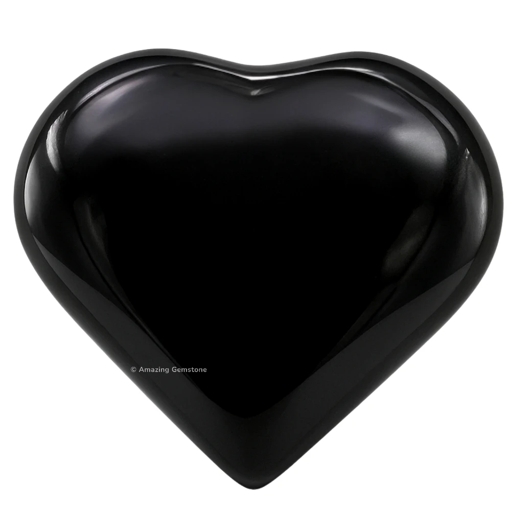 Black Obsidian Heart (Pack of 2)