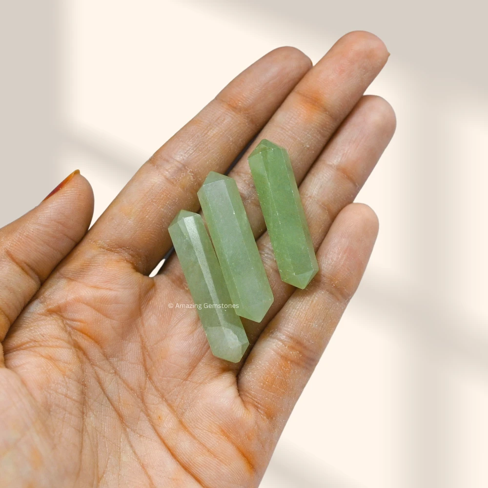 Green Aventurine Pencil Points (Double Terminated) (Set of 50)