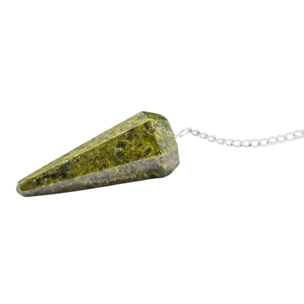 Green Tourmaline In Matrix Pendulum