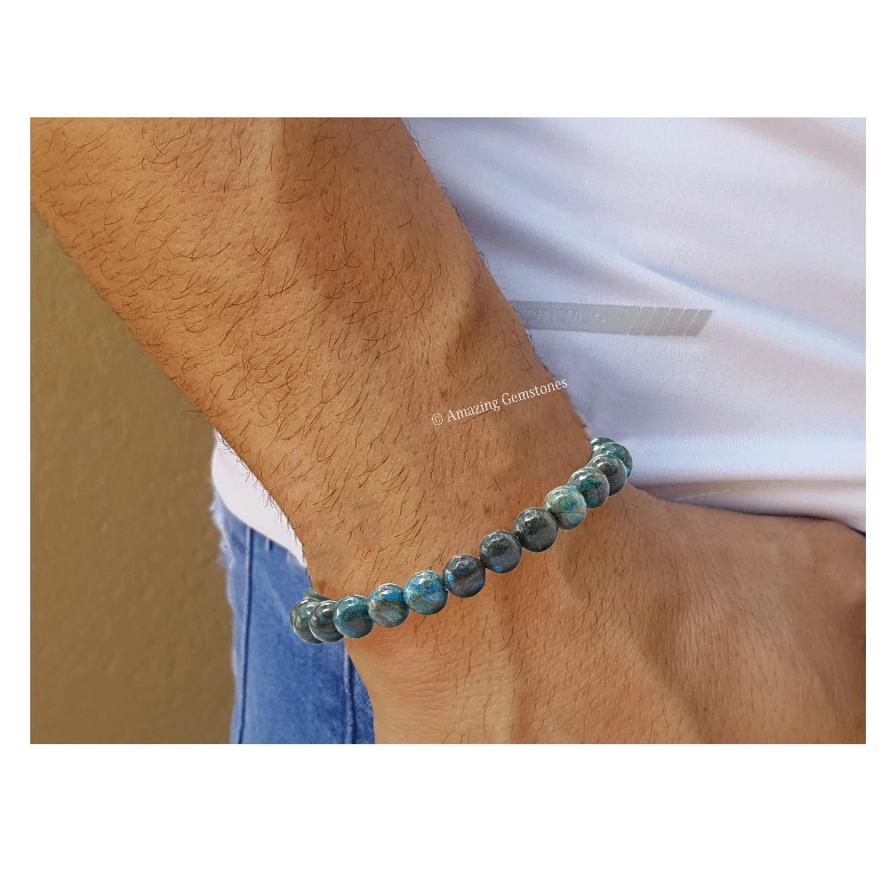 Chrysocolla Bracelet (Faceted-Stretchable)