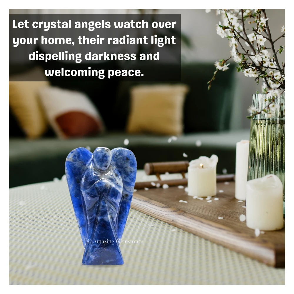 Sodalite Angel Figurine (1.5 Inch)