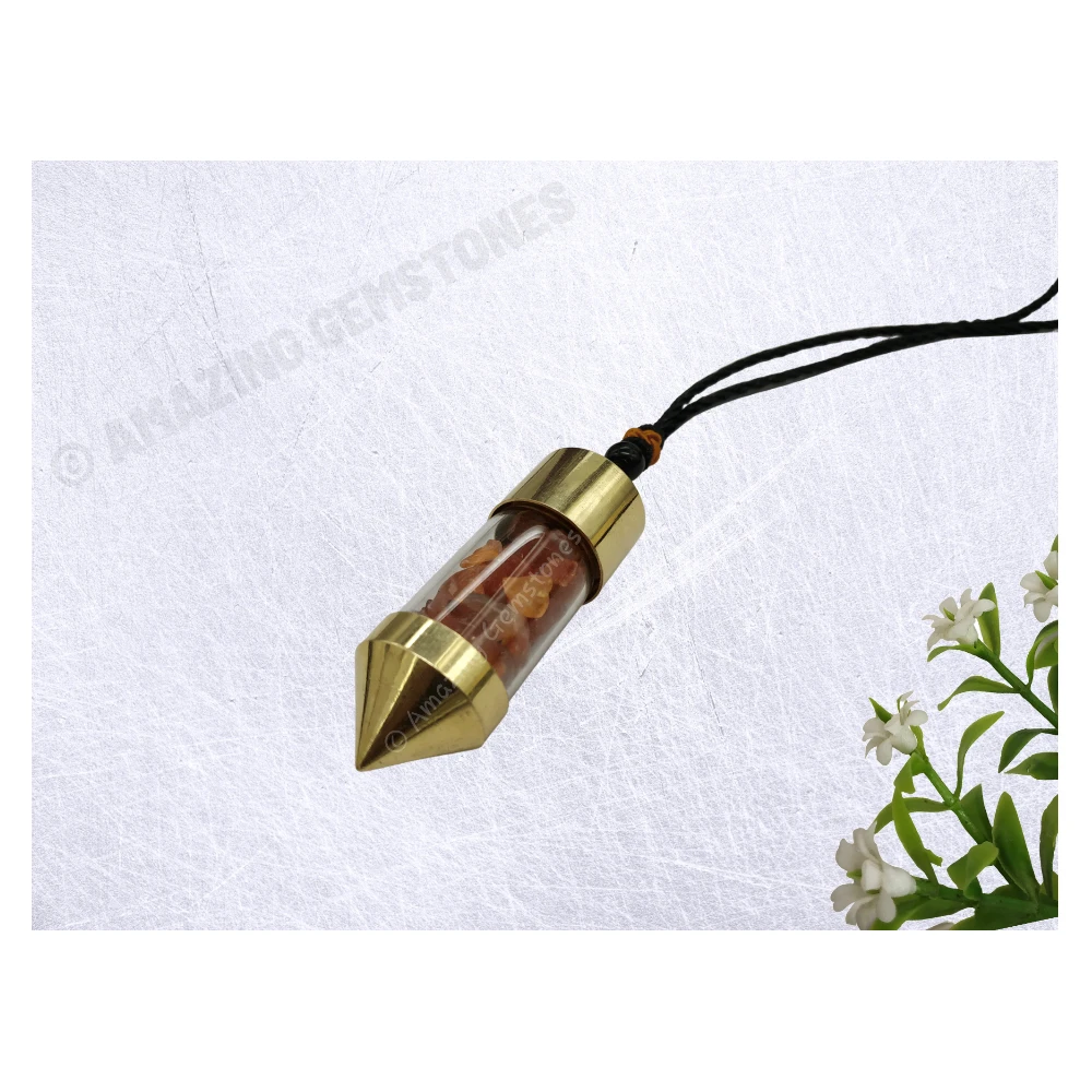 Carnelian Necklace - Bottle Point (Gold)