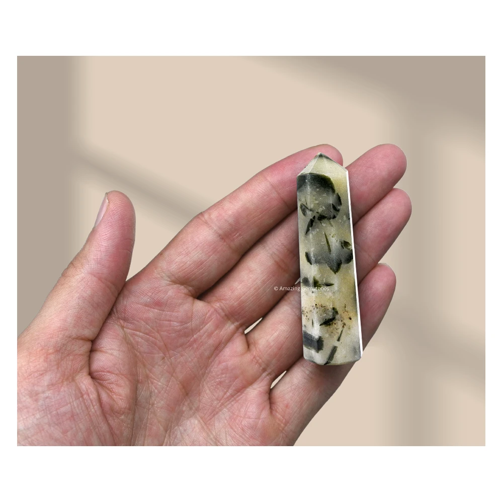 Green Tourmaline in Quartz Tower (2" to 3" inch)