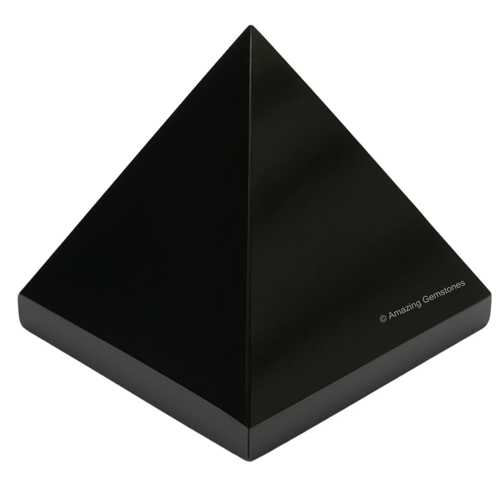 Black Agate Pyramid (2 Inch)