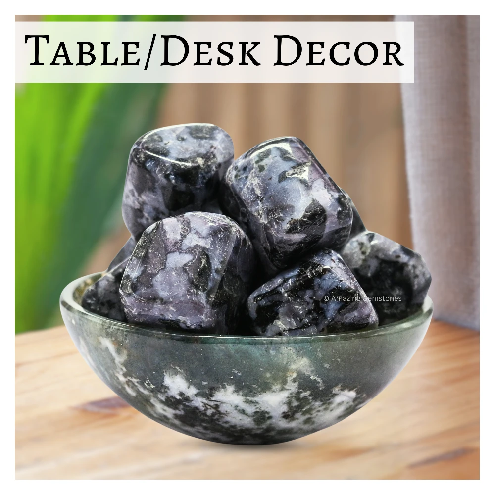 Tumbled Indigo Gabbro Stone Crystals (1000+ Carats)