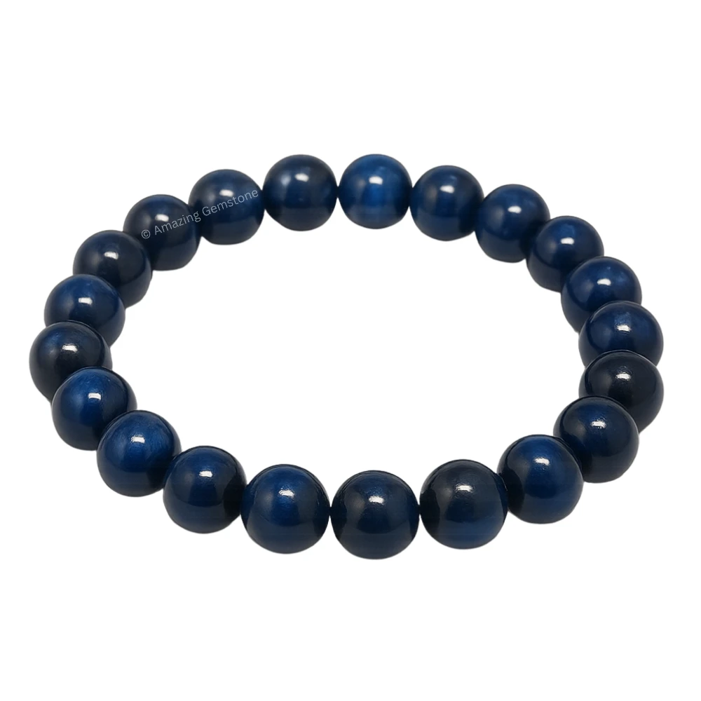 Blue And Black Tiger Eye Bracelet (Stretchable)