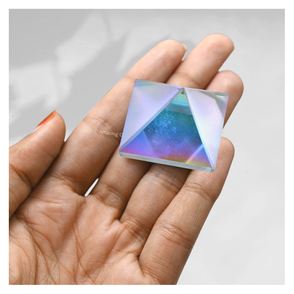 Angel Aura Quartz Pyramid (1 Inch)