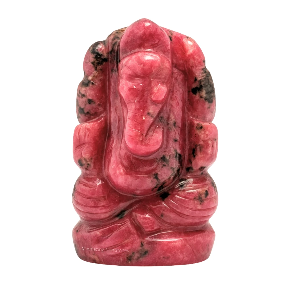 Rhodonite Ganesha Crystal Idol