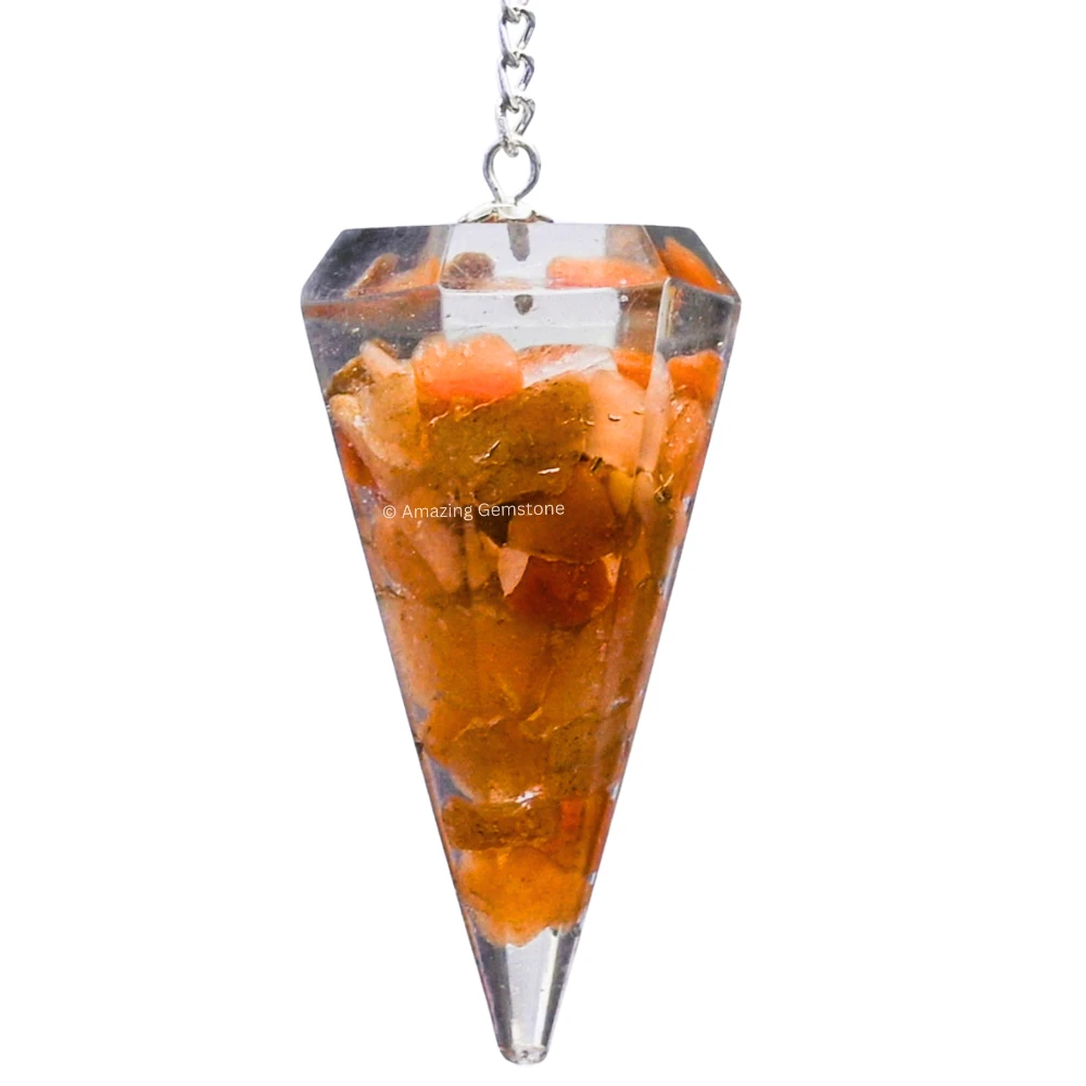 Red Aventurine Orgone Pendulum