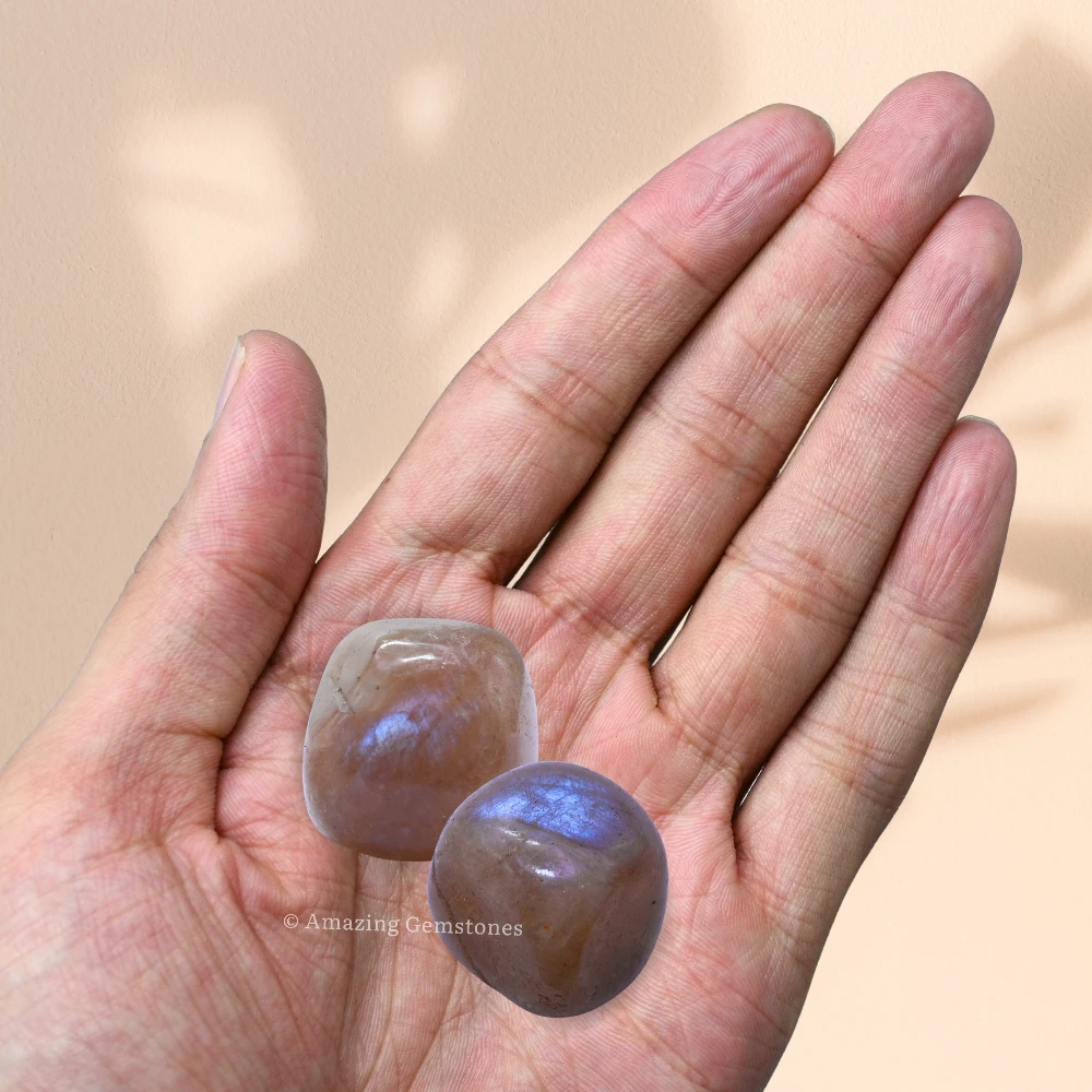 Tumbled Sun Moonstone Stone Crystals (1 oz)