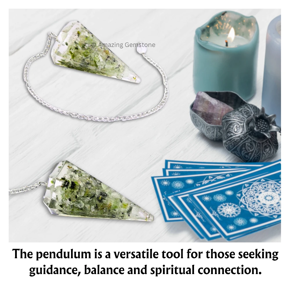 Prehnite Orgone Pendulum