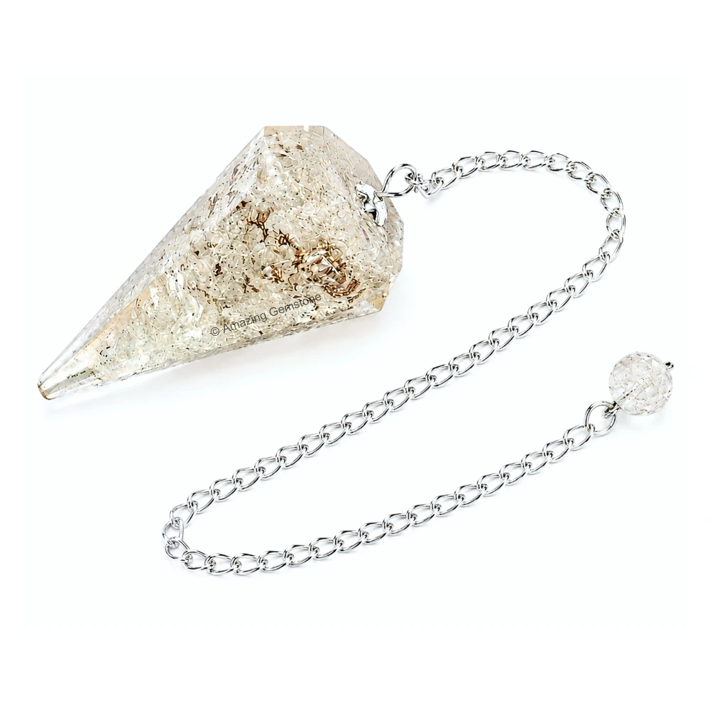 Clear Quartz Orgone Pendulum