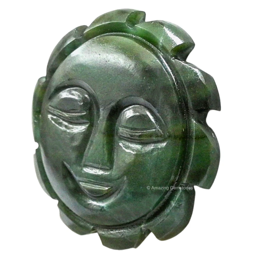 Green Aventurine Crystal Sun Face