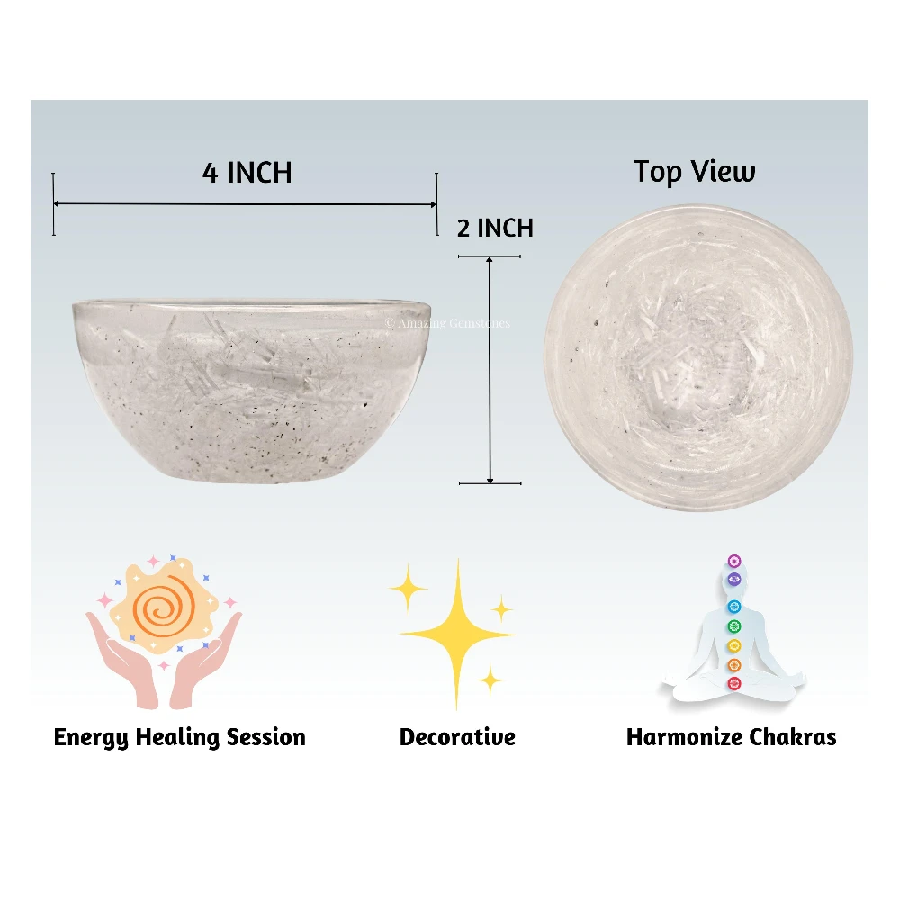 Selenite Crystal Orgone Bowl (4 Inch)