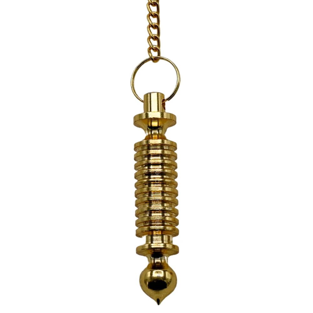 Copper Metal Pendulum - Gold Double ISIS 10 Ring with Plate (MP35)