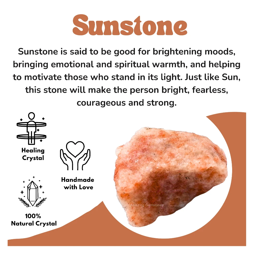 Sunstone Raw Crystals (5 Pieces)