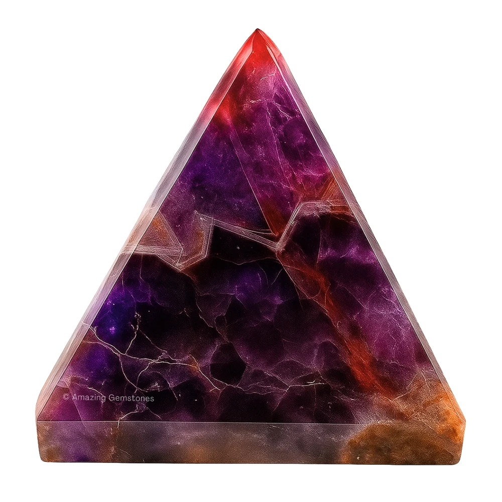 Amethyst Chevron Pyramid (2 Inch)