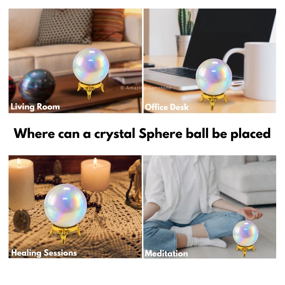 Angel Aura Quartz Sphere (1.5 Inch)