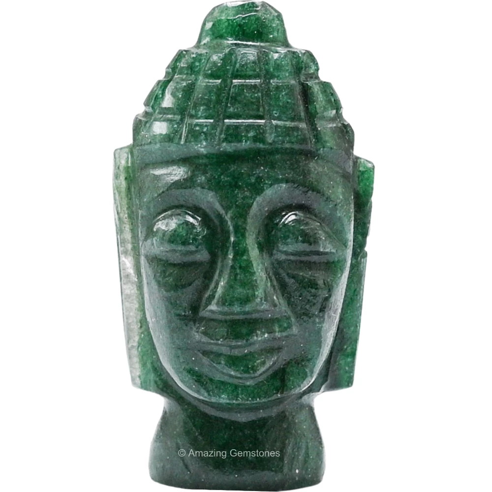 Green Aventurine Buddha Head