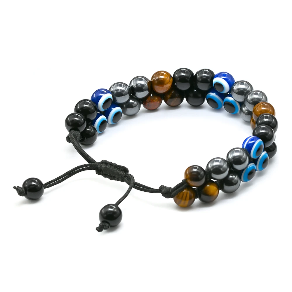 Evil Eye Bracelet for Ultimate Protection (Double Layer)