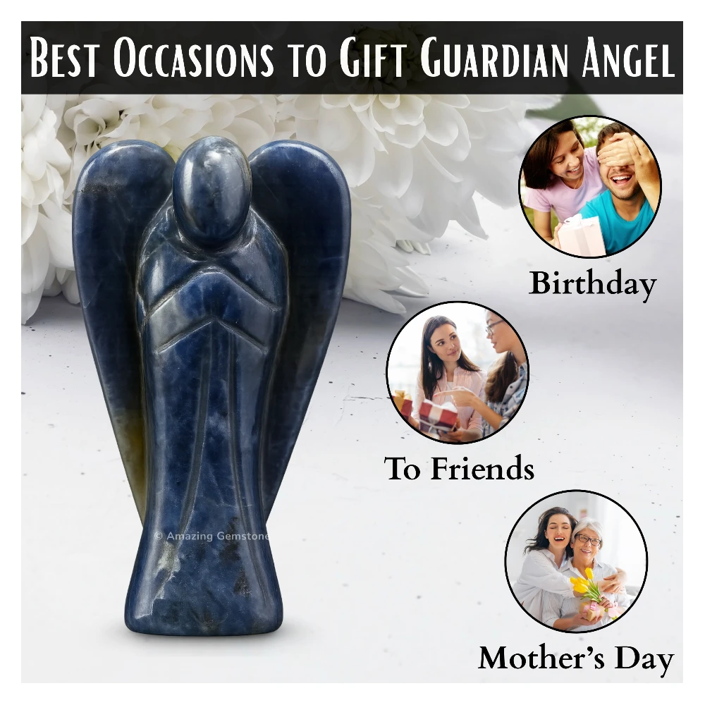 Iolite Angel Figurine (3 Inch)