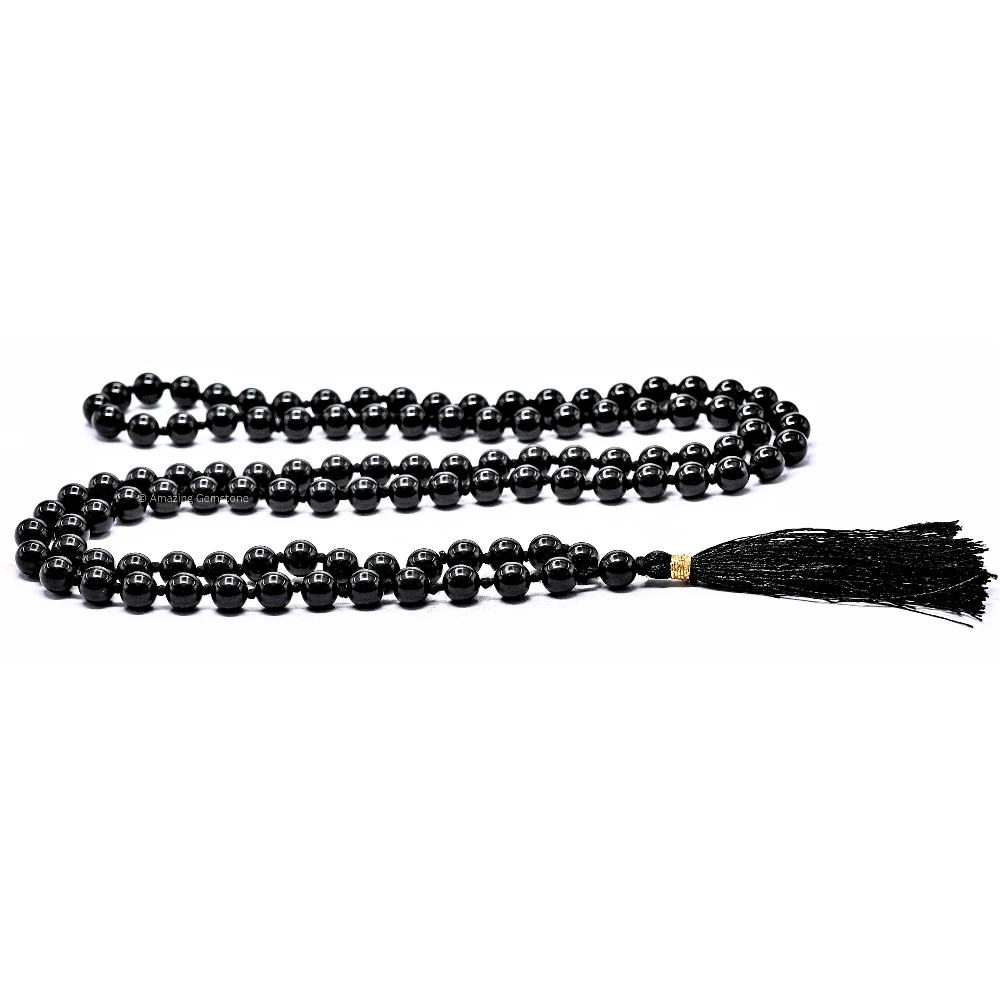 Black Obsidian Mala (Hand Knotted)