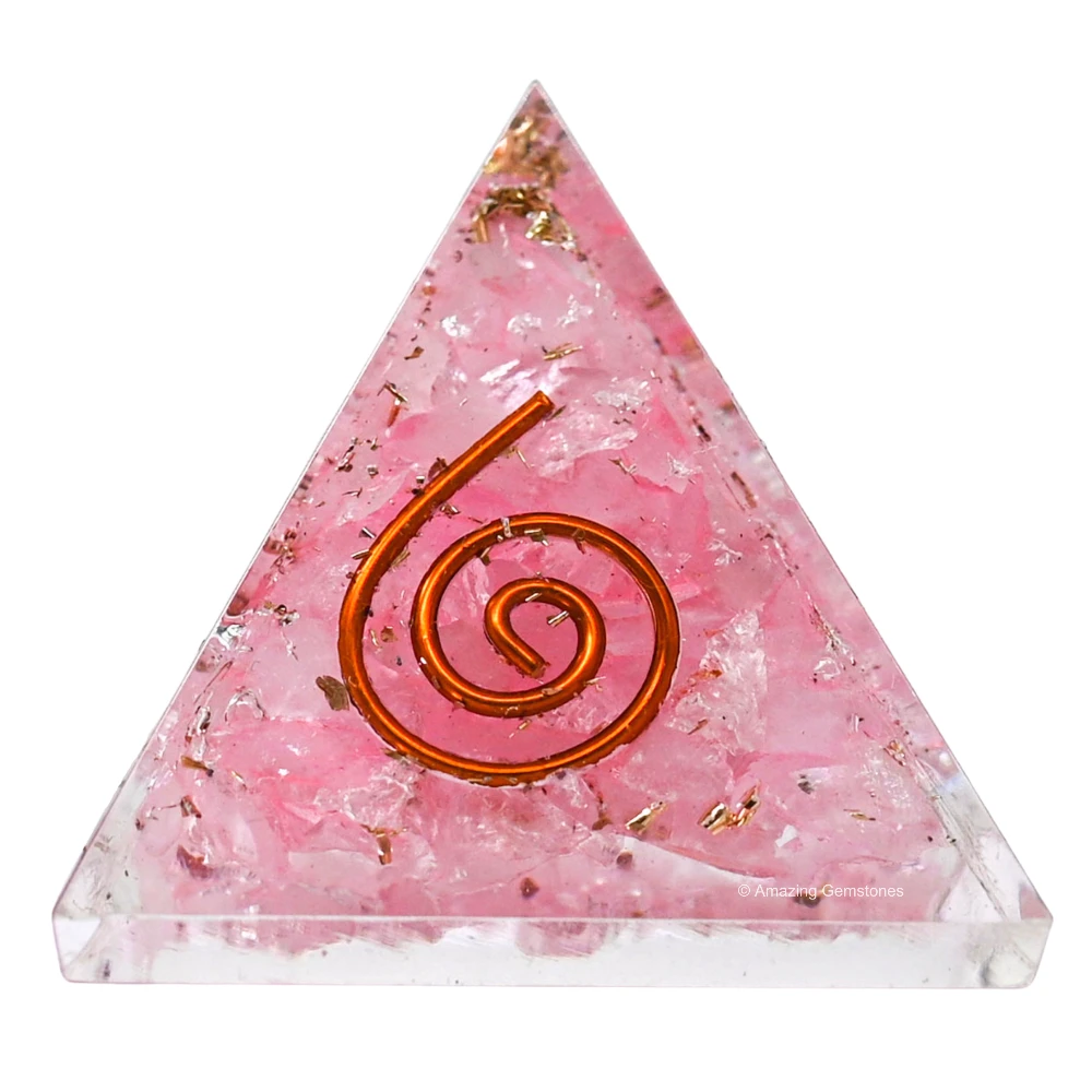 Rose Quartz Orgone Pyramid - Mini