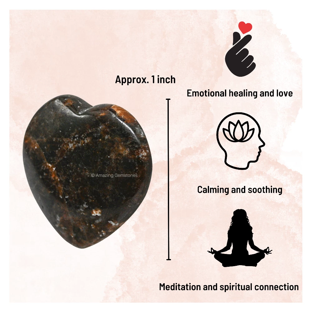 Garnet Heart (Pack of 2)
