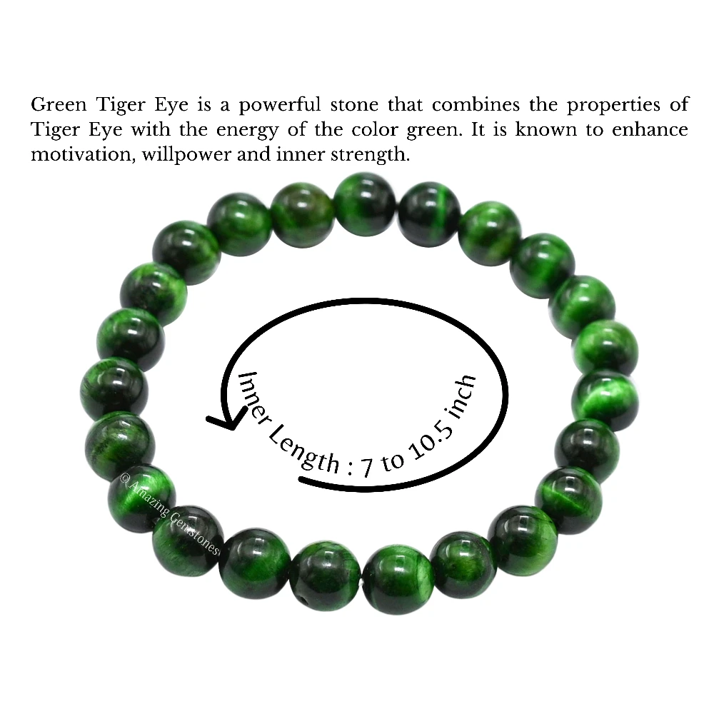 Green Tiger Eye Bracelet (Strechable)